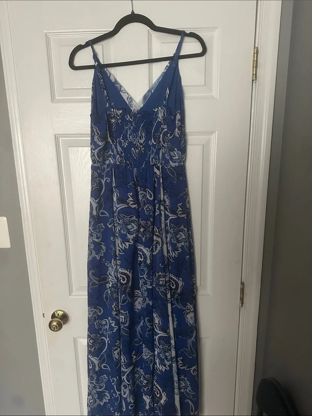 NWT WHBM Blue Floral Maxi Dress - Picture 6 of 10